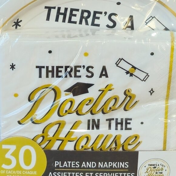 Doctor Graduation Tablewear - Picture 2 of 4